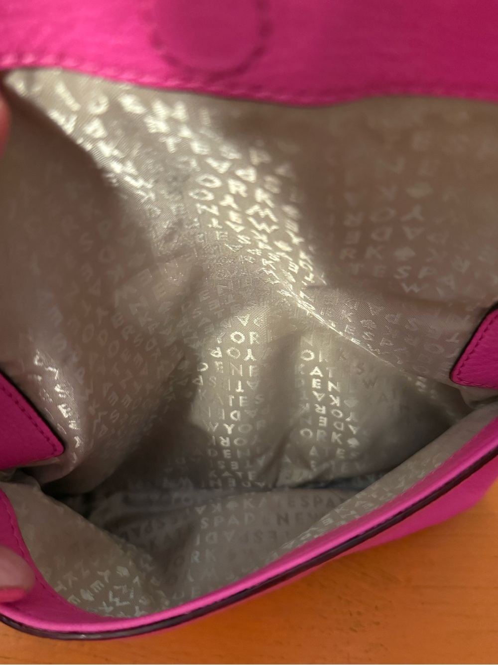 Kate Spade Hot Pink Pebbled Leather Crossbody Bag - Picture 10 of 12